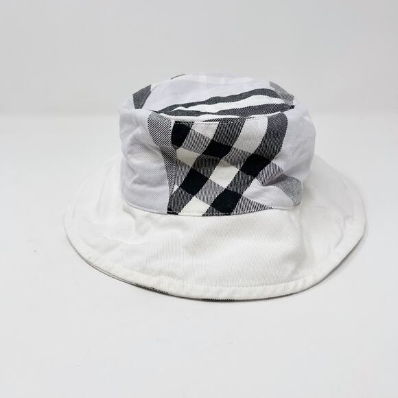 Burberry Reversible Bucket Hat Nova Check White Lilac Purple Black Cotton Womens main image 6